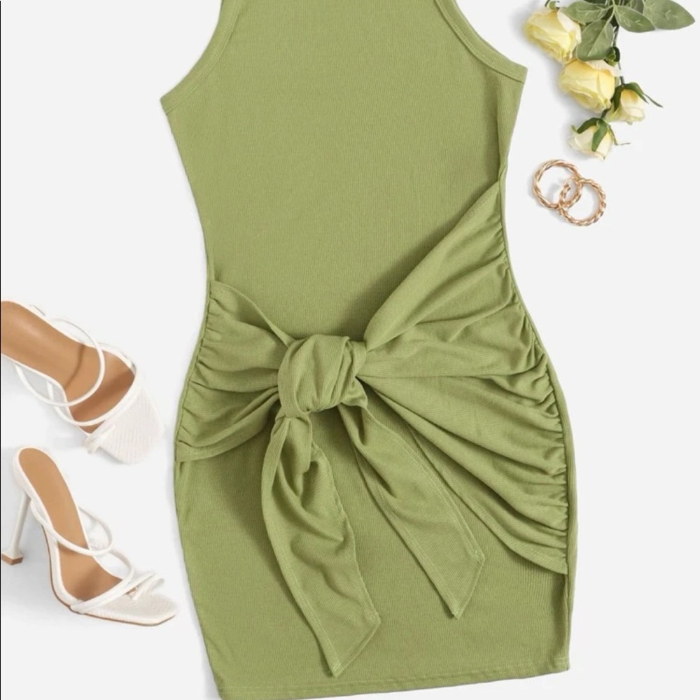 Front tie dress